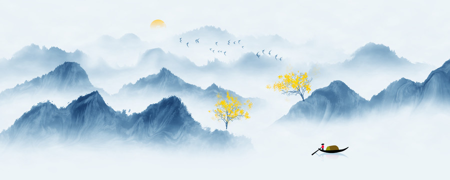新中式山水畫