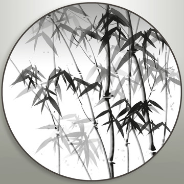 水墨竹子圖