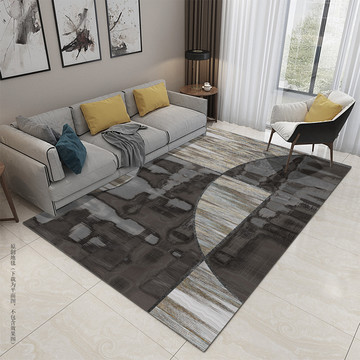 北欧现代几何布纹地毯地垫