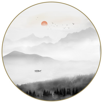 山水水墨畫