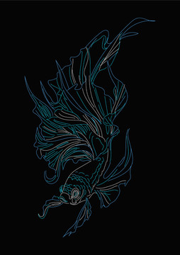 斗魚線稿