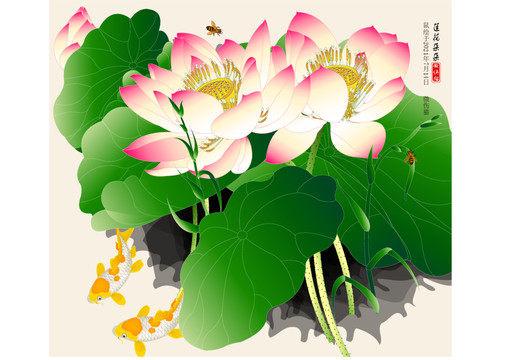 蓮花壁畫