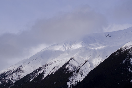 来古冰川雪山雪峰美景雪域风光