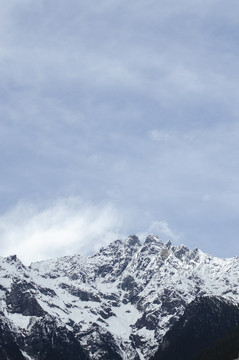 来古冰川雪山雪峰美景雪域风光