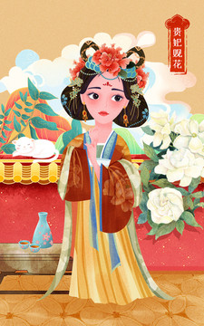 四大美人楊玉環(huán)貴妃醉酒觀花