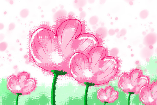 花朵背景畫