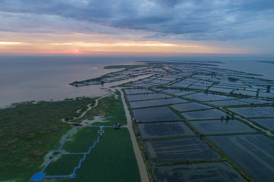 淮河入洪泽湖口风光