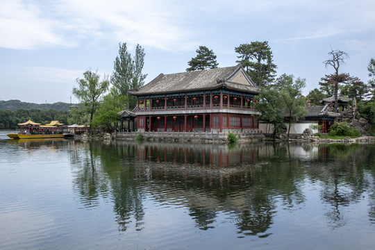 承德避暑山庄烟雨楼建筑景观