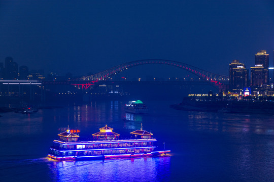 重庆嘉陵江城市夜景