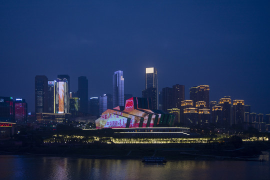 重庆嘉陵江城市夜景