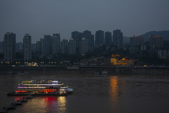 重庆嘉陵江城市夜景