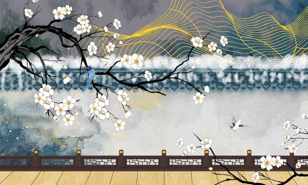 梅花插畫