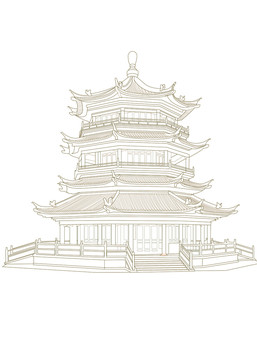 建筑線稿
