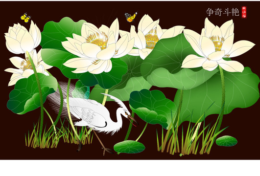 蓮花壁畫(huà)