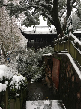 宝石山雪景