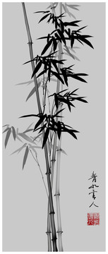 水墨畫竹子