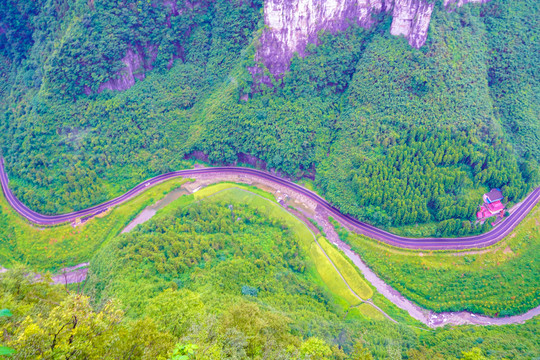 湘西矮寨大桥盘山公路