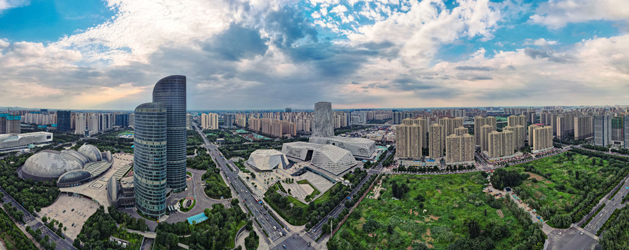 济南市三馆全景照片