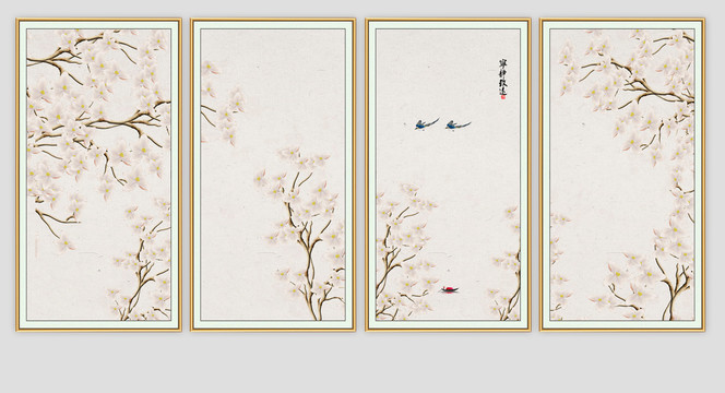 原創(chuàng)花鳥(niǎo)裝飾畫(huà)