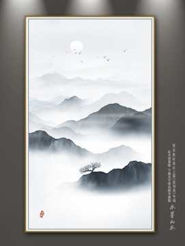 玄關(guān)山水畫
