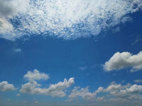 蓝天多变云积云