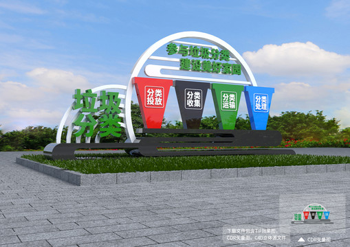 垃圾分類雕塑