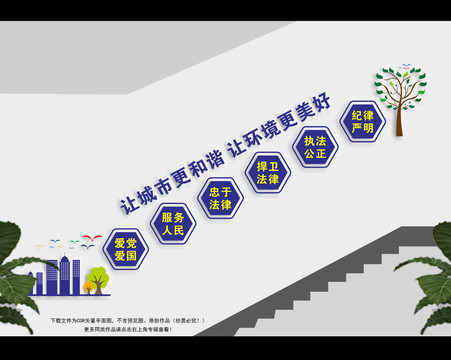 城管樓梯文化墻