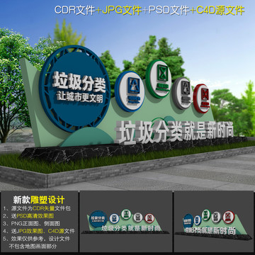 垃圾分類雕塑