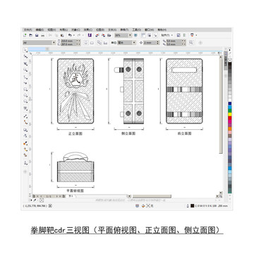 拳脚靶cdr平面图立面图