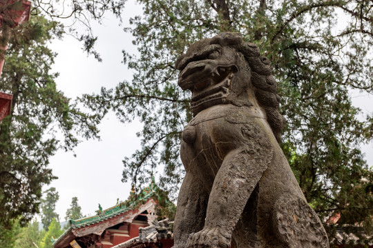 河南嵩山少林寺石狮