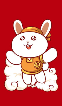 手繪兔子形象