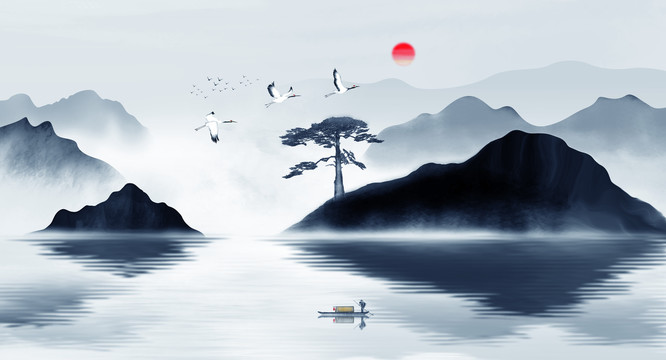 水墨山水畫