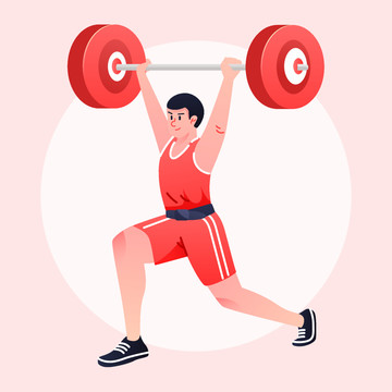 舉重比賽奧運(yùn)會(huì)運(yùn)動(dòng)員力量健身