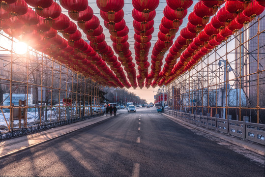 春节大红灯笼