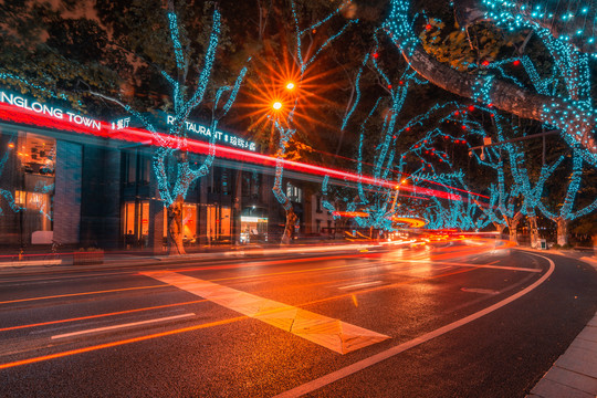 杭州南山路夜景风光