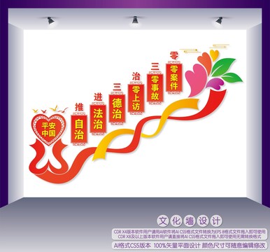 三治三零樓梯文化墻