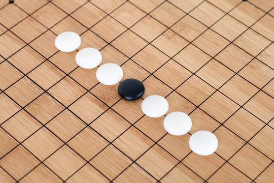 棋盘上的围棋子