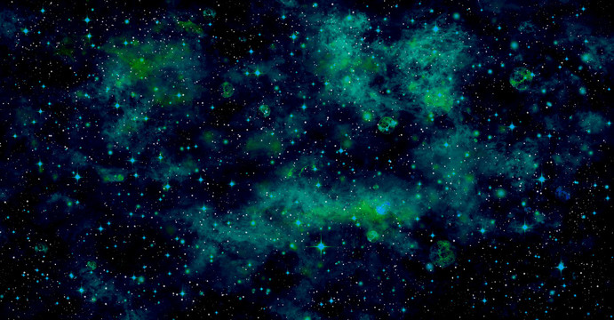 綠色星空