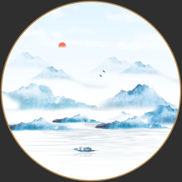 山水禅意画