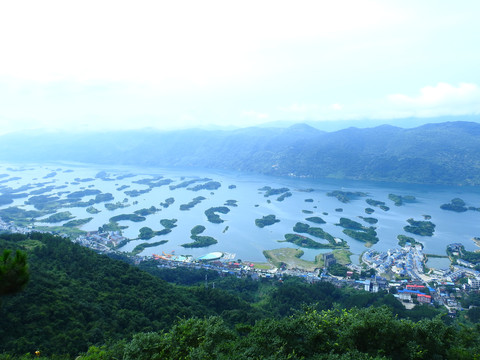 仙岛湖鸟瞰摄影