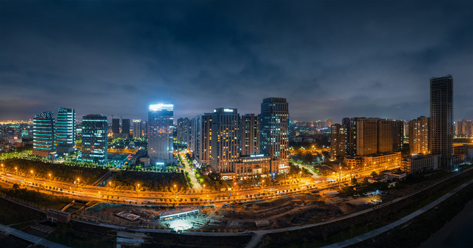 福建晋江市夜景