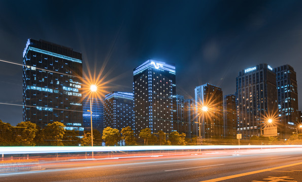 福建晋江市夜景