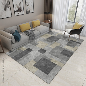 现代格子纹几何地毯地垫