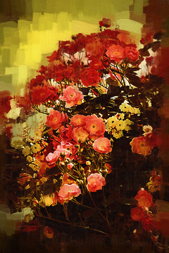 花卉油畫