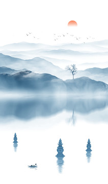 西湖山水畫