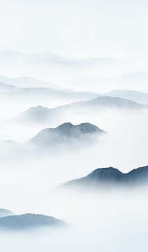 云霧山水圖