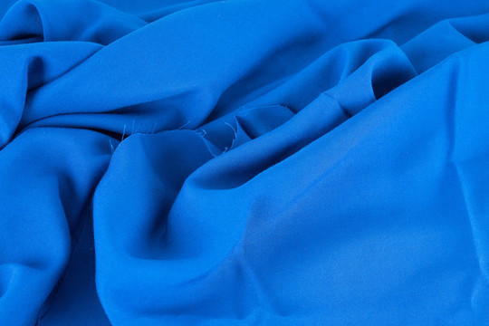 蓝色的针织棉布料