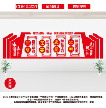 民族團結(jié)背景墻