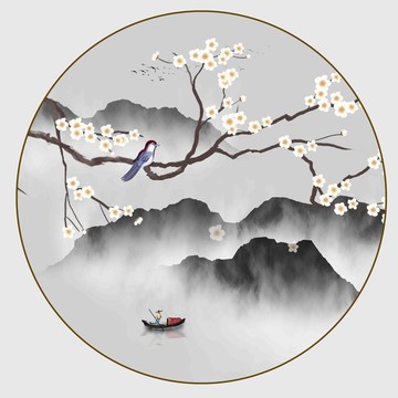 水墨梅花