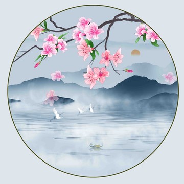 桃花圓形